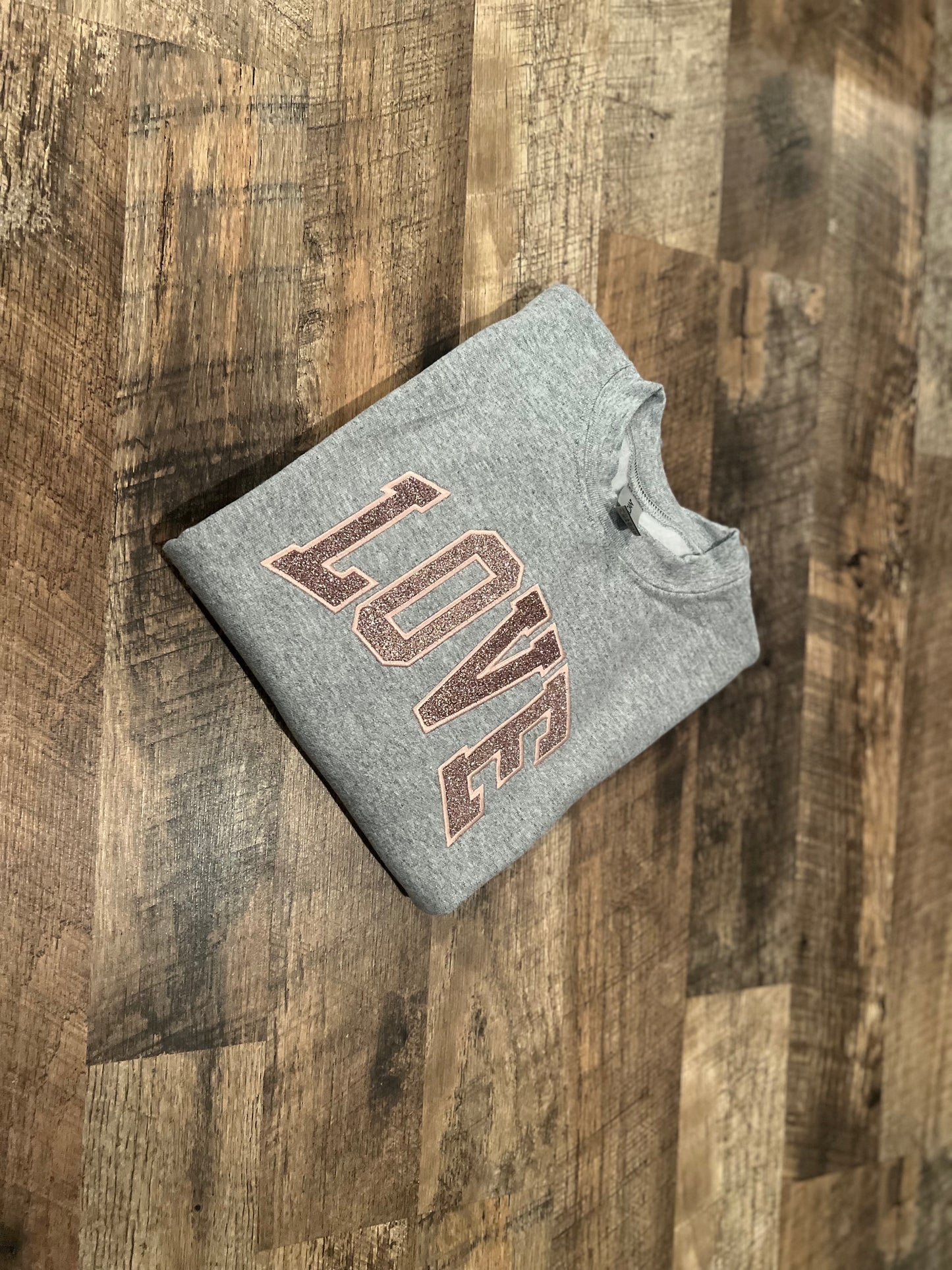 Glitter Appliqué Love Crew
