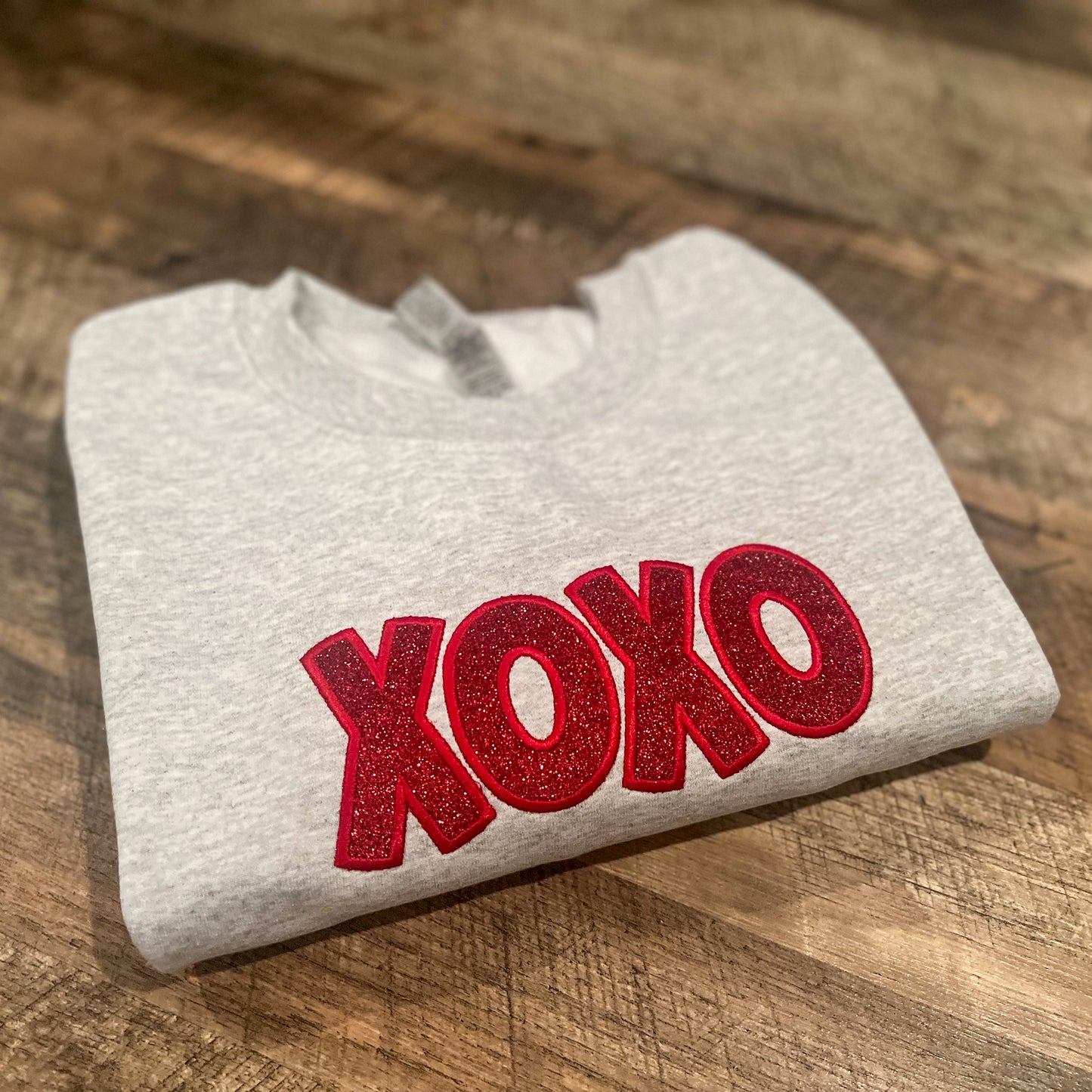 Glitter Appliqué XoXo Crew