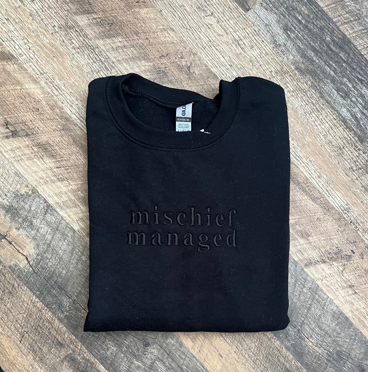 Mischief Managed Black on Black Crew