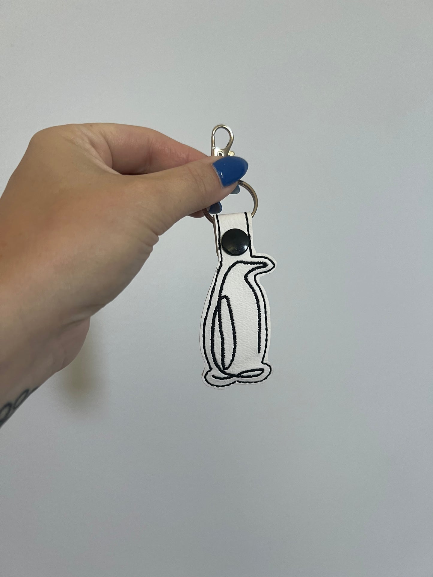 Minimlist Penguin Keychain