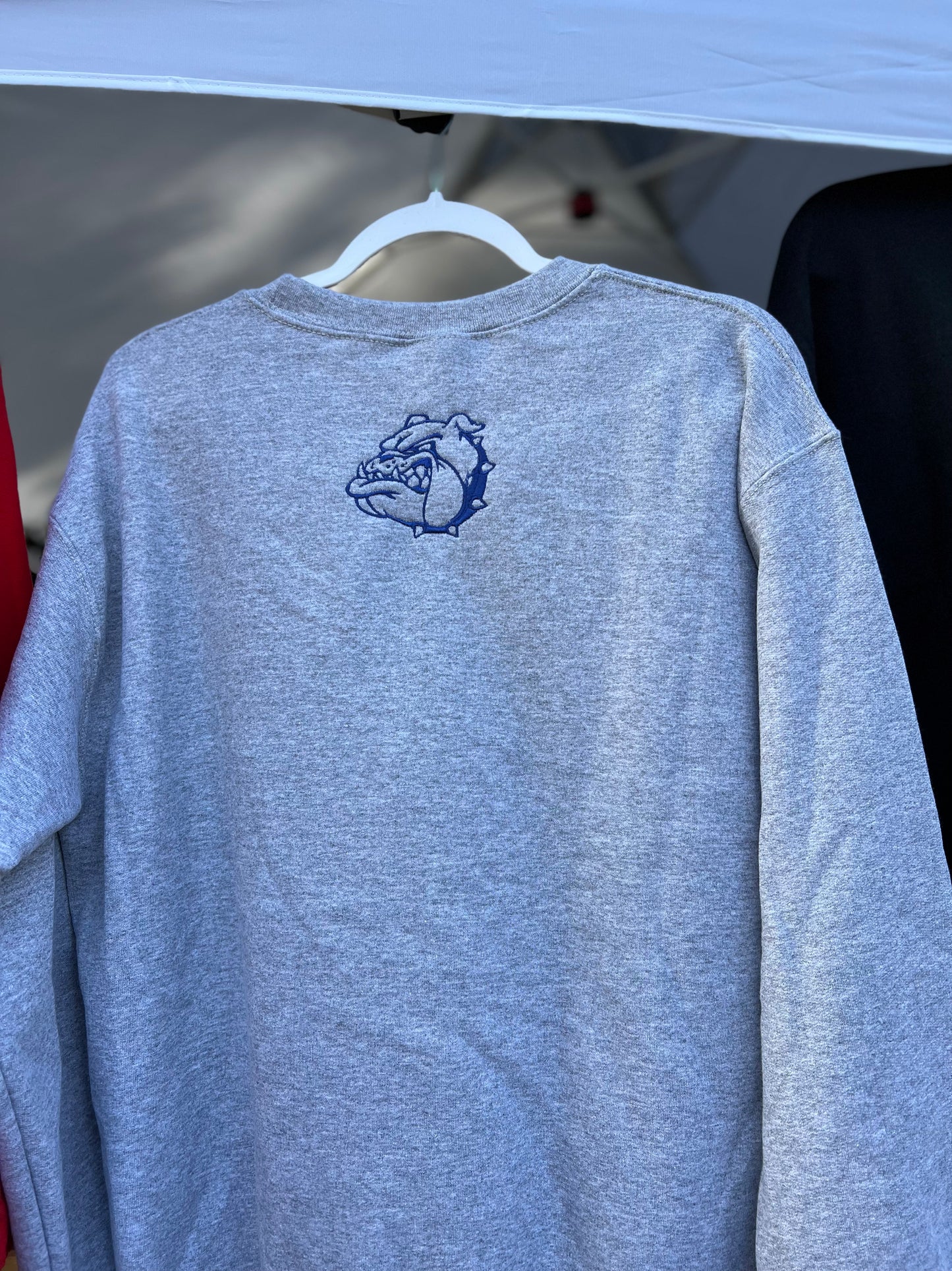 Bulldog Script Crew with Bulldog on back
