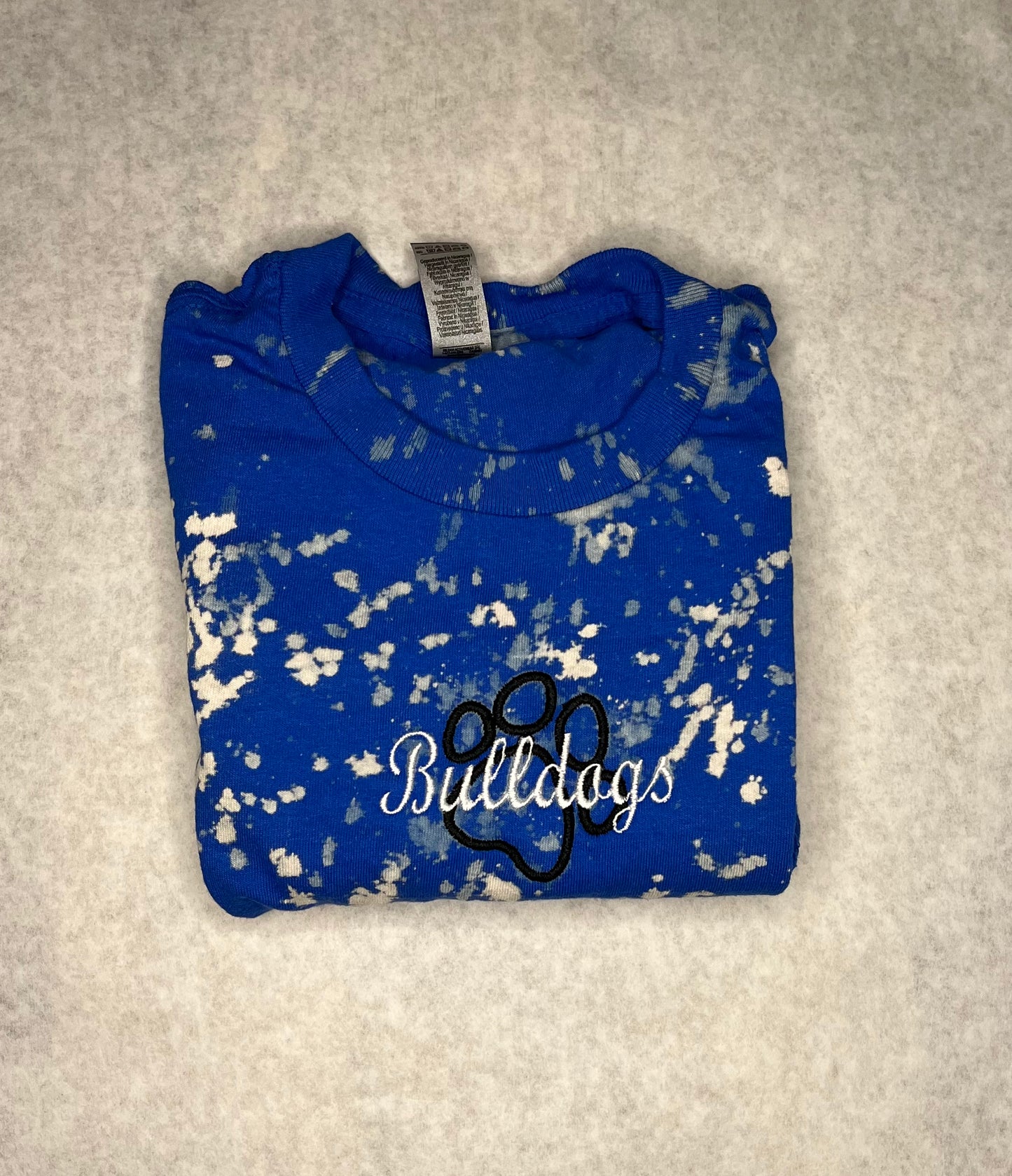 Kids Tye Dye Script Paw Tee