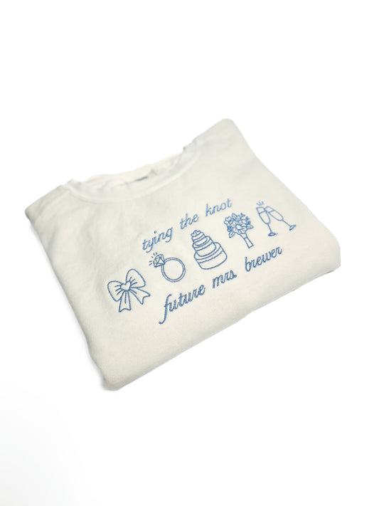 Comfort Colors custom engagement crewneck
