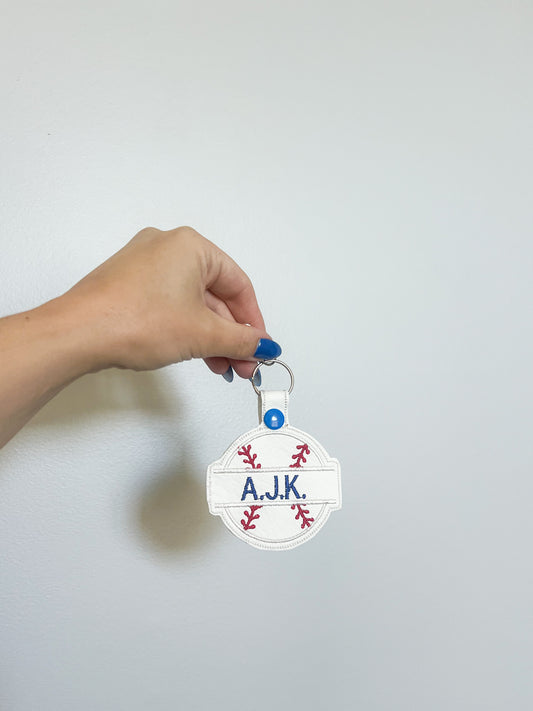 Personalized Baseball Keychain