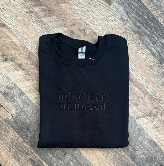 Mischief Managed Black on Black Crew