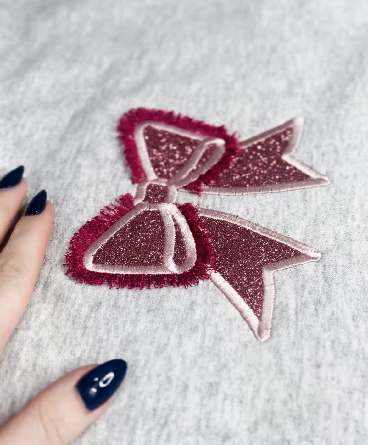 Fringe Glitter Bow