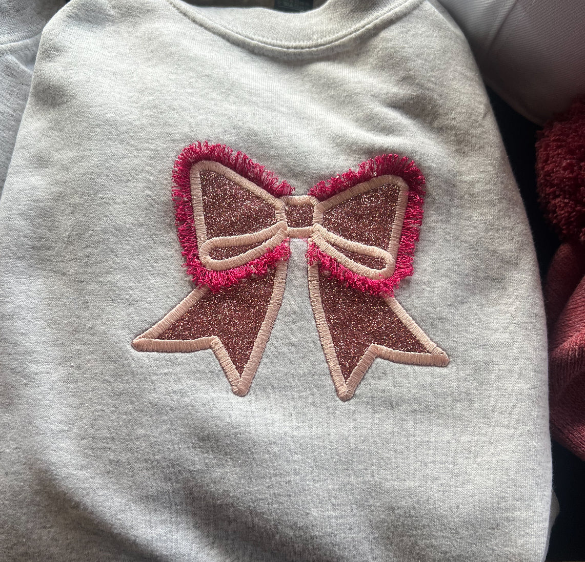 Fringe Glitter Bow