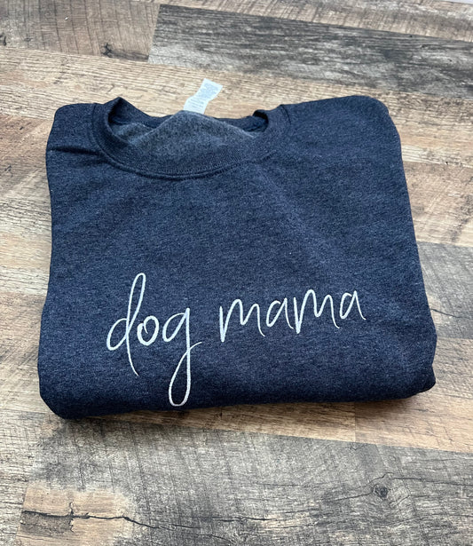 Dog Mama Crew Heather Navy