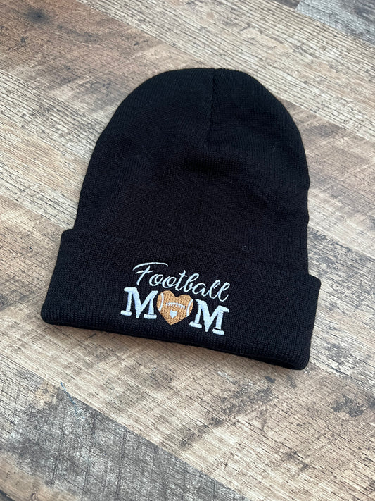 Football mama beanie