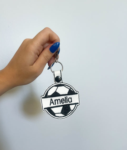 Personalized Soccer ball Keychain