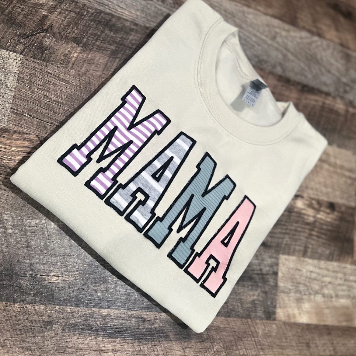 Mama Embroidered Baby Outfit Keepsake Applique Sweatshirt