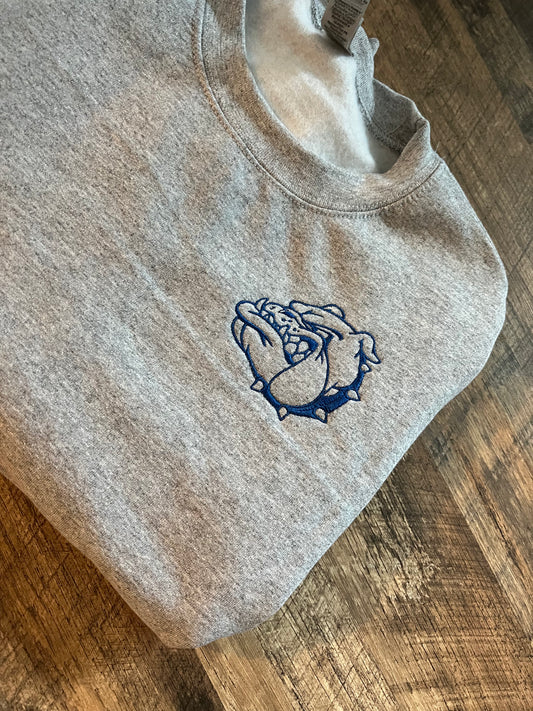 Left Chest Bulldog Crew