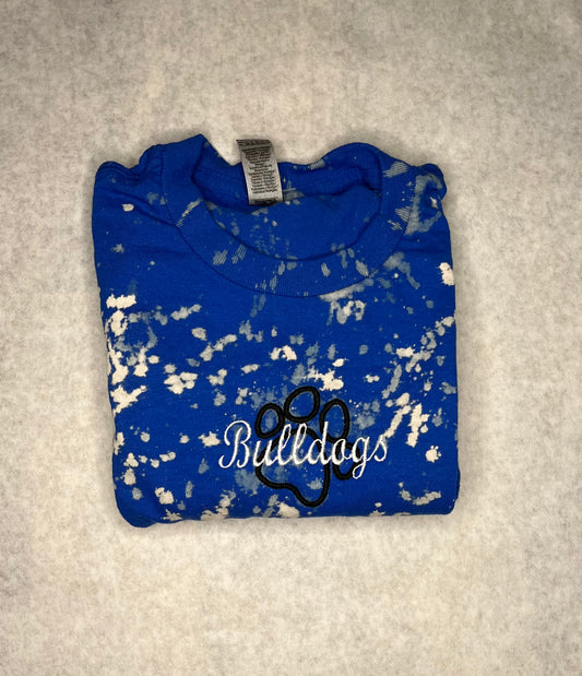 Kids Tye Dye Script Paw Tee